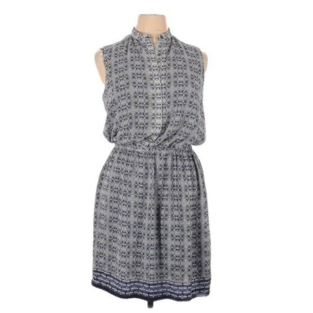 Max Studio Pattern Sleeveless dress button front XL